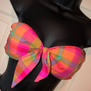 Plaid bikini top
